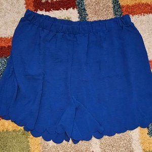 Royal Blue Scalloped Shorts